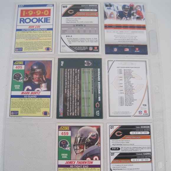 Lot of 7 Chicago Bears NFL Player Cards - Picture 2 of 8
